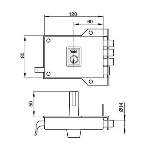 Yale Azbe 3010009 Block - 7-hn/Right. 2