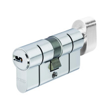 Abus KD6PS Knob Cylinder, Nickel-Plated Brass, Z50/K30