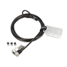 Kensington Universal 3-in-1 Combination Laptop Lock Kit, Computer Anti Theft Security Tether Device, 1.8 Metre Secure Flexible Carbon Steel Cable