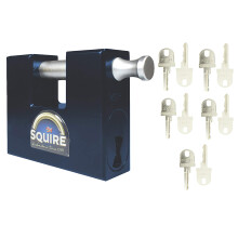 Squire - WS75 Container/Chain Padlock - High Security - CEN 4 Rated - 10 x Keys Supplied