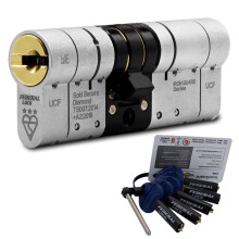 Federal 3 Star Euro Cylinder Door Lock TS007 Diamond Secure Anti-Snap Dual Finish 5 Keys - 10 Year Guarantee 45/50