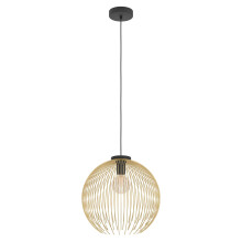Eglo Pendant Lighting Venezuela, Hanging lamp Above Dining Table, Round Dining Room Ceiling Light Fixture, Metal in Black and Gold, E27 Socket