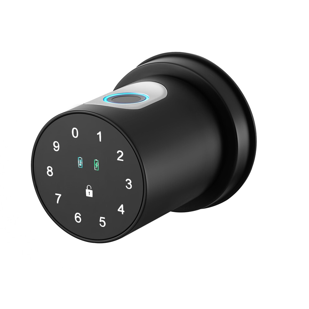 Aloveh Smart Fingerprint Lock, Keyless Entry With Keypad & Biometric Code, Tuya App Compatible (Black) 5051227668622