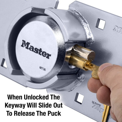 Master Lock Master Lock M736XKADCCSEN Hidden Shackle Lock with Hasp, Silver, Units 2