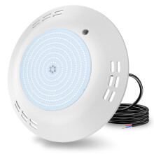 OSREE 35W LED Pool Light Surface Mounted, Ultra-Slim Underwater Spotlight 3500lm, Ø275mm, IP68 Resin Filled Swimming Pool Lighting, 12V AC/DC