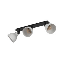 Eglo Spotlight bar Matlock, Ceiling Light Fitting with 3 Adjustable spot Lights, Industrial Design Living Room lamp Made of Black and Grey Metal