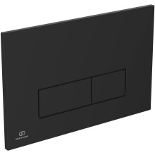 Ideal Standard Oleas Toilet Flush Plate, Dual Flush Technology via Mechanical Release, Easy Operation and Durable Design (Square) – Black