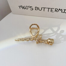 (Gold) Women\'s Metal Hair Clip - Stylish for All Hair Types