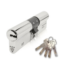 IRONWORX Spectre Nickel 45mm (Internal) / 35mm (External) (80mm) Maximum-Security Police Approved TS007 BSI 3 Star Double Euro Cylinder Lock
