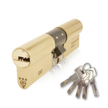IRONWORX Spectre Brass 60mm (Internal) / 40mm (External) (100mm) Maximum-Security Police Approved TS007 BSI 3 Star Double Euro Cylinder Lock