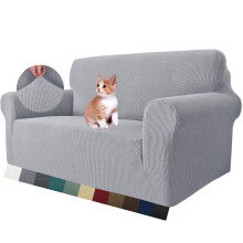 MAXIJIN Super Stretch Couch Cover for 2 Seater Couch, 1-Piece Universal Sofa Covers Living Room Jacquard Spandex Furniture Protector Dogs Pet