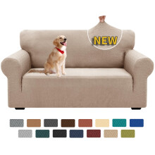 XINEAGE High Stretch Sofa Covers 2 Seat Latest Jacquard Loveseat Covers 1 Piece Couch Covers for 2 Seater Non Slip Sofa Covers for Dogs Washable Sofa