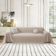 MAXIJIN Chenille Couch Cover for 2 3 4 Seater, Washable L-Shaped Corner Sofa Cover, All-Season Sofa Covers for Dogs