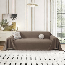 MAXIJIN Chenille Couch Cover for 2 3 4 Seater, Washable L-Shaped Corner Sofa Cover, All-Season Sofa Covers for Dogs