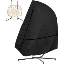 OUTTDID Double Egg Chair Cover, 600D Heavy Duty Waterproof Hanging Egg Chair with Waterproof Zipper, UV-Anti & Windproof for B&M & Aldi Swing Chair