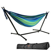 Goutime 9Ft Double Hammock with Detachable Stand,550 Pound Capacity, Includes Portable Carrying Bag Perfect for Indoor Outdoor Patio, Deck