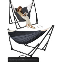 ANYOO Hammock & Hanging Chair with Foldable Portable Stand, Indoor/Outdoor