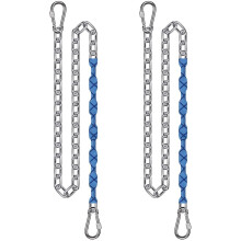 BeneLabel 2pcs Swing Chains, 170cm Hammock Chair Chain Heavy Duty Adjustable Metal Boxing Hanging Supplies with Carabiners Punching Bag Sandbag