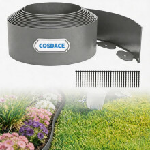 10M Flexible Garden Edging Border, Plastic Lawn Edging Include 30 Spikes【10CM Hight】Garden Borders Edging Path Edging Landscape Edging Kit for