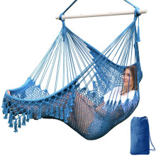 Chihee Hammock Chair Handmade Hanging Chair Cotton Rope Woven Hanging Seat Soft-Spun Large Stretch Hammock Swing