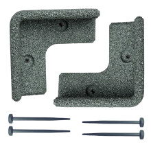 FlexiBorder 2 x 90 Degree Inside Corner Sage - Rubber Lawn Edging Border - Garden Edging Border for Grass Lawns - Pathways and Flower Borders