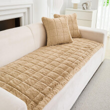 ShowyLive Sofa Cover 1 2 3 4 Seater Non Slip Sofa Slipcovers Super Soft & Thick Faux Mink Velvet Sofa Cushion Covers Sofa Protectors from