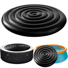 5.3FT/162CM Inflatable Hot Tub Cover, Round Energy Saving Spa Lid for Outdoor Hot Tub, Quick and Easy Inflation and Deflation