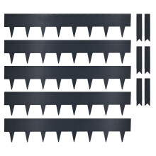 Nicoman Metal Lawn Edging Garden Border with Pegs, 1m Length, 5 Pieces with 6 Metal Joining Clips, Durable Construction for Lawns and Flower Beds