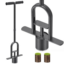 Dolibest Bulb Planter, 85cm Long Handled Bulb Transplanter Lawn Flower Planting Multitool 9cm Depth Sharp Serration Potato Tulip Daffodil Garden Tool