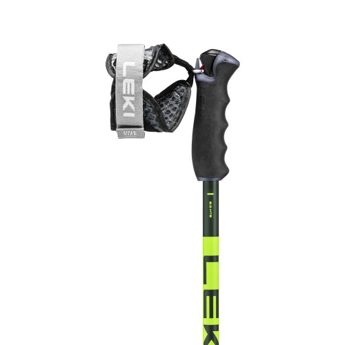 LEKI Detect S Ski Pole Pair - Olive Green/Dark Olive/Neon Yellow 115cm 2