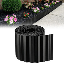 MSISILY 20FT Metal Garden Edging Border-10'' H Corrugated Galvanized Garden Edging Border -Landscape Edging,Flexible Long Strips DIY Edging for