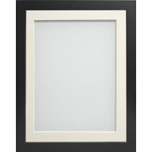 Frame Company Connolly Range Black Wooden Picture Photo Frame with Ivory Mount, A1 for pic size A3 *Choice of Sizes* Fitted with Perspex