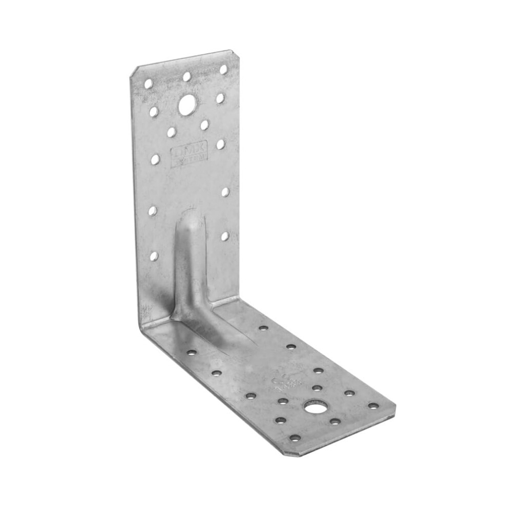 140Mm X 140Mm X 65Mm Galvanised Heavy Duty With Reinforcment Angle Brackets For Wood 2.5Mm Thick Timber Steel Zinc Plated Steel Kp5 5051227722805