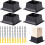 4x4 Post Base 4Pcs Wood Fence Post Bracket Anchor Base Brackets Deck Post Base for Pergola Railing Mailbox Deck (Inner Size 4x4) (4Pcs) 1