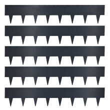 Nicoman 5M Anthracite Lawn Edging Border,Pre-Rusted Galvanised Steel Garden Border Edging