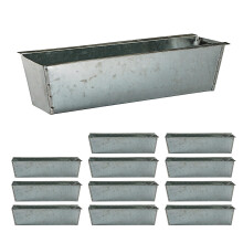 Plant Box Suitable for Euro Pallets Set of 12 Zinc Plant Pots (1 x Set of 12 Zinc Plant Boxes)