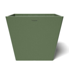 POTS&MORE Prismo 30 Plant Pot (31 cm, Square Shape, Olive Green, Height 25.6 cm, Plastic Planter, for Indoor Plants) VP023004
