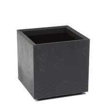 Plant Pot with Wheels 40 cm, 36 L - Plastic Flower Pot in Concrete Look - Planter with Water Drain - Modern for Indoor and Outdoor Use