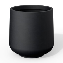 Kante Planter, Concrete, Black, 11.6" D