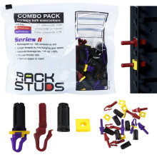 Rackstuds Series II 80-pack combo bag, 40 of each size/color | Includes Both Red (2.2 mm) and Purple (3.2 mm) Studs