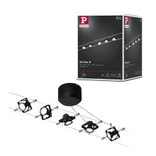 Paulmann 94290 Mac II System Rectangular max. 5x10 watts Ceiling Black matt lamp Metal, Plastic Wire Cable GU5.3 | 5er-Set