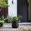 Kante Planter, Concrete, Black, 11.6" D 4