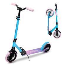Nattork 8" Sturdy Wheels Kick Scooter for Teens & Adults - 220LB Weight Capacity, Front Shock Absorber and Adjustable Handlebar (A-Blue)