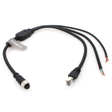 SZRMCC Livox Mid-360 Cable M12 Pin Female Aviation Plug 3 in 1 Splitter Data Sensor Cable for DJI Lidar Livox Mid-360 Mid-70 Avia Lidar