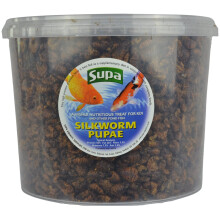 Supa Koi Silkworm Pupae, 3 Litre Bucket | A Highly Nutritious 100% Natural Protein Rich Treat Food For Koi And Other Pond Fish