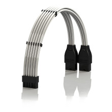 LINKUP - Compatible with NVIDIA RTX3000 Ampere Founders Edition FE GPU | Teflon High Power PSU Adapter 16AWG Silver Coated UL-Rated Wires w/Comb