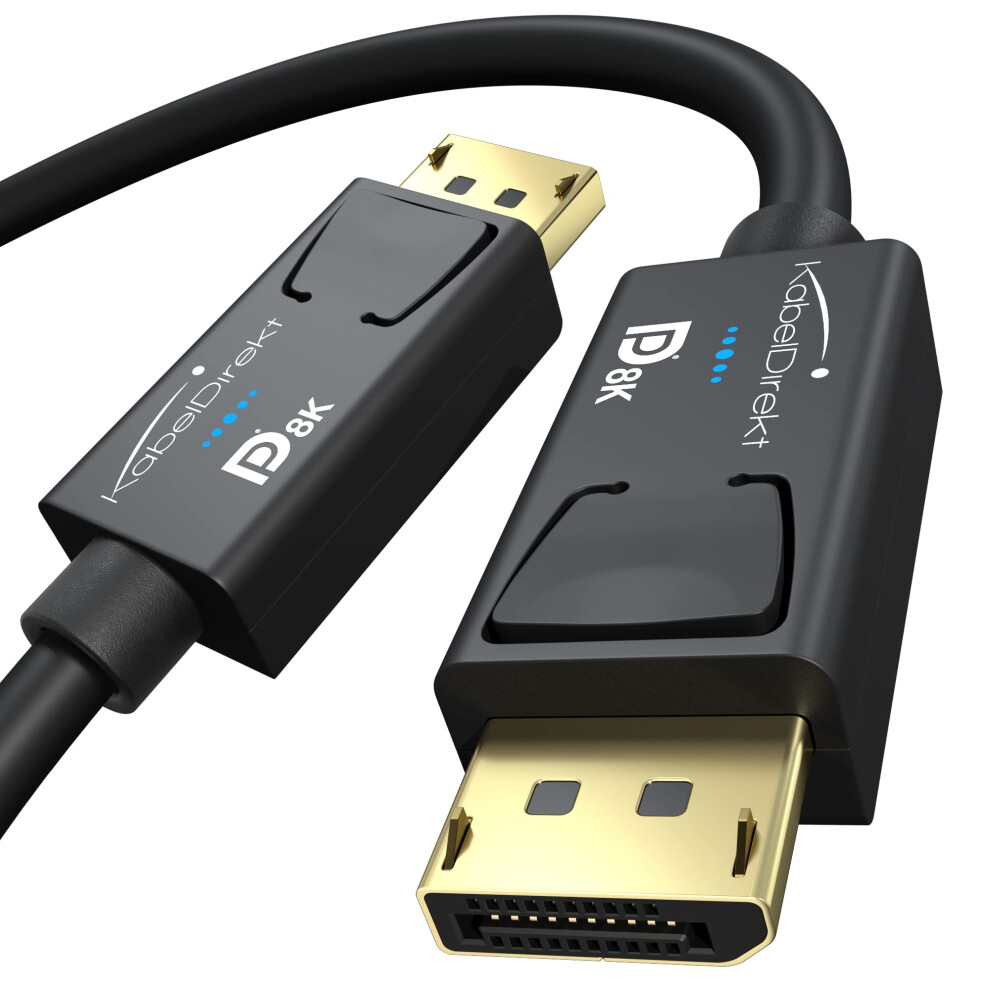 Kabeldirekt Â 5X 8K Displayport & Dp Cable, A.i.s. Shielding & Official Vesa Certification Â 3M 5051227737328