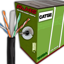 Cat 5e Ethernet Cable 305m, 1000ft Bulk LAN Cable Roll, High-Speed RJ45 Network Wire, Internet Patch Lead, UTP CCA AWG24, Gigabit, CCTV