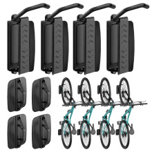 PEGZONE Heavy Duty Swivel Bike Wall Mount, Holds up to 35 kg, 4 Pack, Black