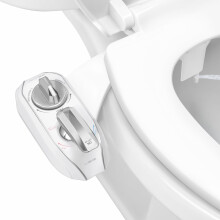 LUXE Bidet NEO 320 Plus - Warm Water, Dual Nozzle, Non-Electric Bidet Attachment for Toilet Seat, Patented Slide-In Install, 360 Self-Clean